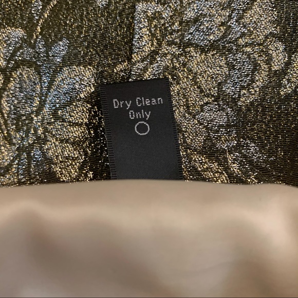 J. Crew Collection Green Gold Silk Floral Lace B2/16 - Picture 8 of 9